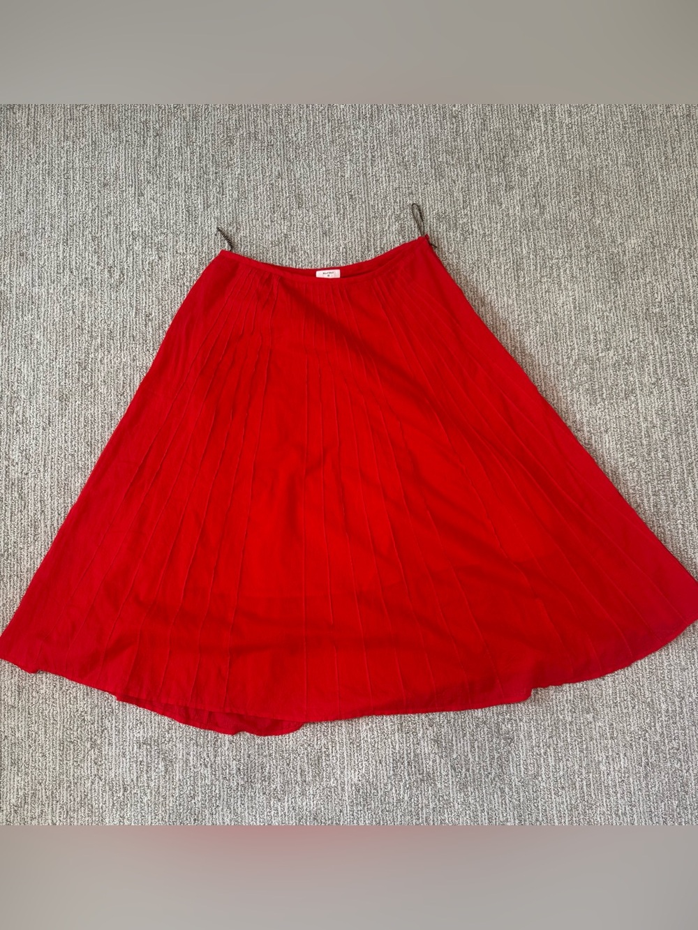 Billy reid Red Pleated A-Line Women's Skirt